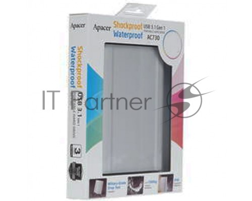 Внешний жесткий диск AP1TBAC730S-1 ,USB 3.1 Gen 1 Portable Hard Drive AC730 1TB Silver Color box
