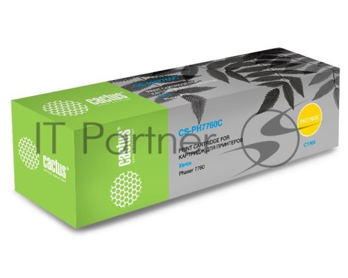 Картридж Cactus 106R01160 CS-PH7760C голубой (25000стр.) для Xerox Phaser 7760/7760dn/7760dx/7760dxf
