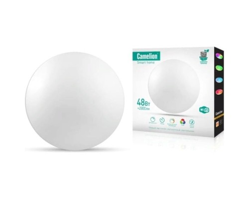 [Camelion Настенно-потолочные светодиодные светильн] Camelion Умный потолочный светильник LBS/SH-48/RGBCW/WIFI  (потолочный светильник 48Вт RGB+DIM+CW 220 WIFi)