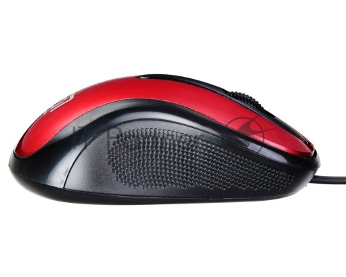 Мышь проводная Oklick 385M черный/красный, 1000 dpi, USB, кнопки - 3