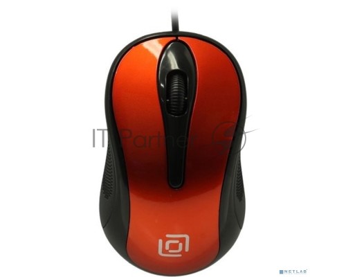 Мышь проводная Oklick 385M черный/красный, 1000 dpi, USB, кнопки - 3
