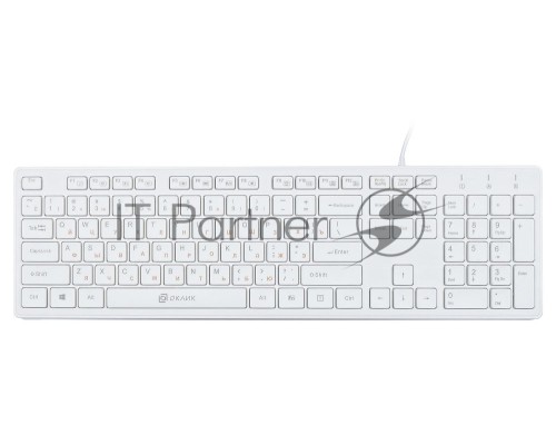Клавиатура Oklick 500M белый USB slim Multimedia