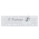 Клавиатура Oklick 500M белый USB slim Multimedia
