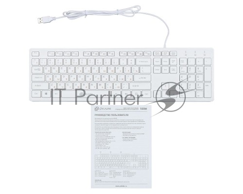 Клавиатура Oklick 500M белый USB slim Multimedia