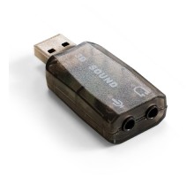 Exegate EX294787RUS Адаптер (внешняя звуковая карта) ExeGate <EX-AU-01N> для подключения гарнитуры к USB порту