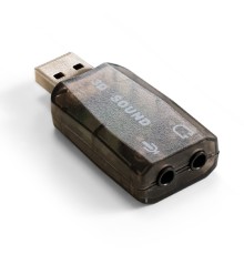 Exegate EX294787RUS Адаптер (внешняя звуковая карта) ExeGate <EX-AU-01N> для подключения гарнитуры к USB порту