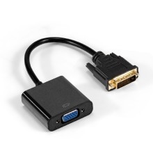 Exegate EX294677RUS Кабель DVI-D-VGA ExeGate EX-CC-DVID-VGAF-0.2 (25M/15F, 0,2м, позолоченные контакты)