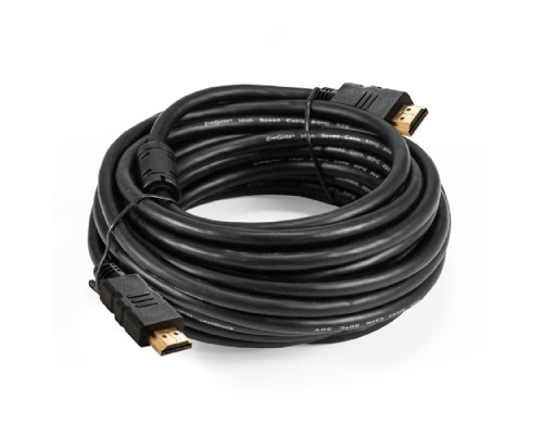 [кабели] Exegate EX294693RUS Кабель HDMI ExeGate EX-CC-HDMI-10.0F (19M/19M, 10м, v1.4b, ферритовые кольца, позолоченные контакты)