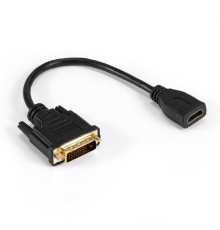 Exegate EX294675RUS Кабель HDMI-DVI-D ExeGate EX-CC-HDMIF-DVIM-0.15 (19F/25M, 0,15м, позолоченные контакты)