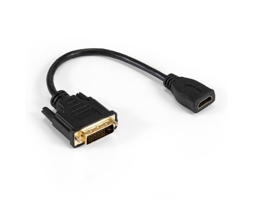 [кабели] Exegate EX294675RUS Кабель HDMI-DVI-D ExeGate EX-CC-HDMIF-DVIM-0.15 (19F/25M, 0,15м, позолоченные контакты)