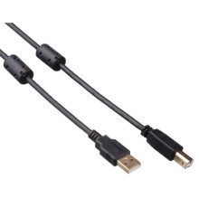 Exegate EX294748RUS Кабель USB 2.0 ExeGate EX-CCF-USB2-AMBM-4.5 (Am/Bm, 4,5м, 2 фильтра)