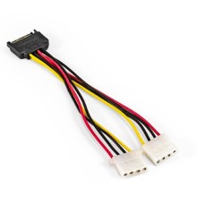 Exegate EX294795RUS Кабель питания SATA ExeGate EX-CC-SATAM2MF-0.15 (15pin M/2xMolex F, 0,15м)