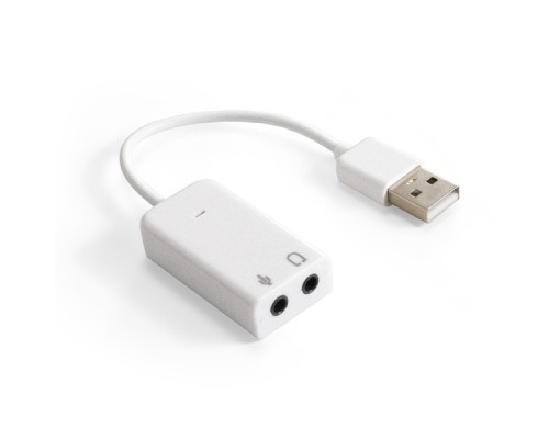 [Переходник] Exegate EX294786RUS Кабель-адаптер (внешняя звуковая карта) ExeGate <EX-AU-01S> для подключения гарнитуры к USB порту, 0,1м