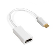 Exegate EX294721RUS Кабель-адаптер Type C-HDMI ExeGate EX-CM-HDMI2F-0.1 (USB Type C/19F, 4K@120HZ 8K@ 30Hz, 0,1м)