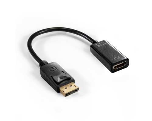 [Переходник] Exegate EX294707RUS Кабель-переходник DisplayPort-HDMI ExeGate EX-DPM-HDMIF-0.2 (20M/19F, DP1.2 4K@60Hz, 0,2м)