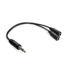 Exegate EX294736RUS Кабель-разветвитель аудио ExeGate EX-CCA-415-0.15 (3.5mm Jack M/2x3.5mm Jack F, 0,15м)