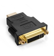 Exegate EX294729RUS Переходник DVI-D-HDMI ExeGate EX-HDMI-DVI-3 (25F/19M, v 1.4b, позолоченные контакты, экран)