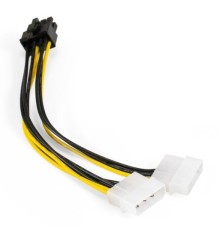 Exegate EX294788RUS Переходник питания PCI-Express 8pin ExeGate EX-CC-PSU-62 (от 2х разъемов Molex (IDE) блока питания, 0,15м)