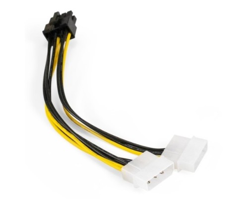 [Переходник] Exegate EX294788RUS Переходник питания PCI-Express 8pin ExeGate EX-CC-PSU-62 (от 2х разъемов Molex (IDE) блока питания, 0,15м)