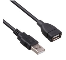Exegate EX294761RUS Удлинитель USB 2.0 ExeGate EX-CCF-USB2-AMAF-1.8F (Am/Af, позолоченные контакты, ферритовые кольца, 1,8м)