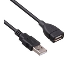 Exegate EX294762RUS Удлинитель USB 2.0 ExeGate EX-CCF-USB2-AMAF-2.0F (Am/Af, позолоченные контакты, ферритовые кольца, 2м)