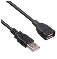 Exegate EX294762RUS Удлинитель USB 2.0 ExeGate EX-CCF-USB2-AMAF-2.0F (Am/Af, позолоченные контакты, ферритовые кольца, 2м)