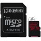Флеш карта microSDHC 256Gb Class10 Kingston <SDCR/256GB> Canvas React с адаптером