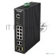 Коммутатор  D-Link DIS-200G-12PS/A1A, L2 Managed Industrial Switch with 10 10/100/1000Base-T and 2 1000Base-X SFP ports (8 PoE ports 802.3af/802.3at (30 W), PoE Budget 123 W)8K Mac address, 802.3x Flow Control,