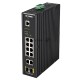Коммутатор  D-Link DIS-200G-12PS/A1A, L2 Managed Industrial Switch with 10 10/100/1000Base-T and 2 1000Base-X SFP ports (8 PoE ports 802.3af/802.3at (30 W), PoE Budget 123 W)8K Mac address, 802.3x Flow Control,