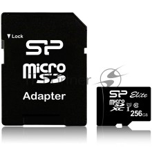 Флеш карта Silicon Power microSD 256GB Elite microSDXC Class 10 UHS-I (SD адаптер)