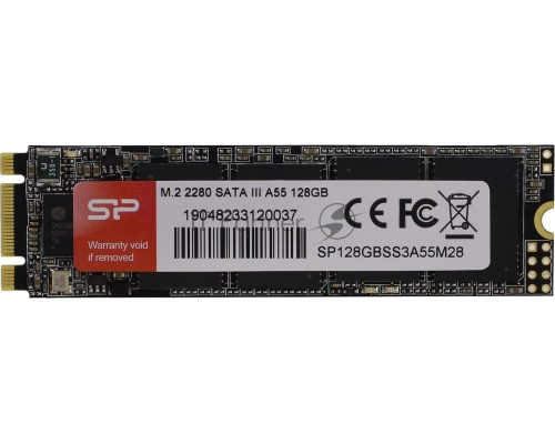 Накопитель SSD 128GB Silicon Power A55, M.2 2280, SATA III [R/W - 560/530 MB/s] TLC