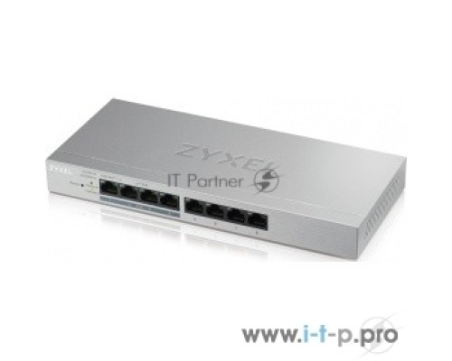 Коммутатор ZYXEL GS1200-8HP V2 8 Port Gigabit PoE+ webmanaged Switch, 4x PoE, 60 Watt