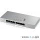 Коммутатор ZYXEL GS1200-8HP V2 8 Port Gigabit PoE+ webmanaged Switch, 4x PoE, 60 Watt