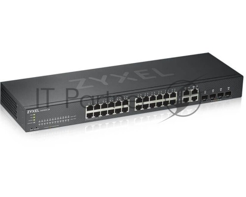 Коммутатор ZYXEL GS1920-24v2 Hybrid Smart switch Zyxel Nebula Flex, 24xGE, 4xCombo (SFP/RJ-45), silent (fanless), Standalone / cloud management