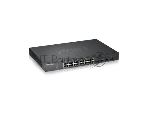 Коммутатор ZYXEL XGS1930-28 Hybrid Smart L2+ switch Zyxel Nebula Flex, 24xGE, 4xSFP+, silent (fanless), Standalone / cloud management
