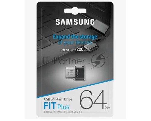 Флеш накопитель 64GB Samsung FIT Plus, USB 3.1, 300 MB/s