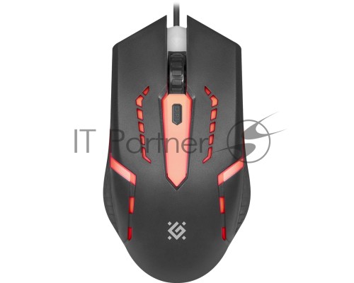 Мышь проводная Defender Flash MB-600L черный, 1200 dpi, USB, кнопки - 4