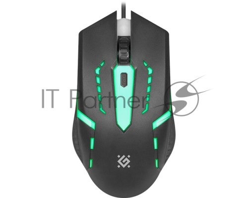 Мышь проводная Defender Flash MB-600L черный, 1200 dpi, USB, кнопки - 4