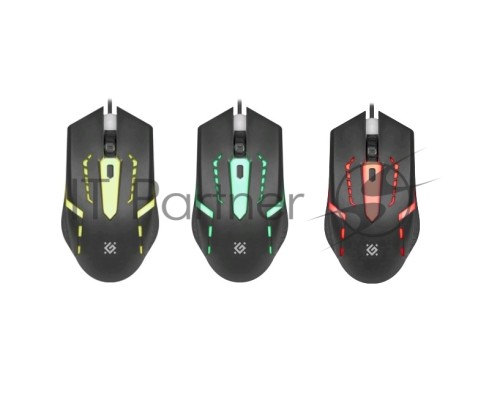 Мышь проводная Defender Flash MB-600L черный, 1200 dpi, USB, кнопки - 4