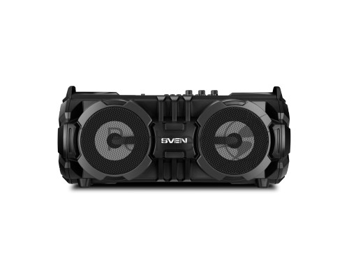 Портативная колонка SVEN PS-485 (28 Вт(2x14), встроенный аккумулятор, FM-тюнер, Bluetooth, USB, microSD) черный