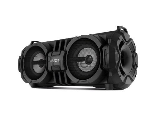 Портативная колонка SVEN PS-485 (28 Вт(2x14), встроенный аккумулятор, FM-тюнер, Bluetooth, USB, microSD) черный