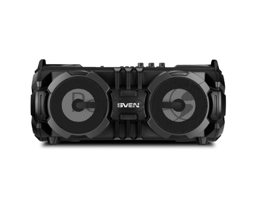 Портативная колонка SVEN PS-485 (28 Вт(2x14), встроенный аккумулятор, FM-тюнер, Bluetooth, USB, microSD) черный