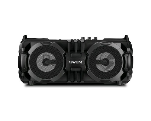 Портативная колонка SVEN PS-485 (28 Вт(2x14), встроенный аккумулятор, FM-тюнер, Bluetooth, USB, microSD) черный