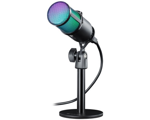 [Наушники] Defender Игровой стрим микрофон Glow GMC 400 USB, провод 1.3 м (64640)