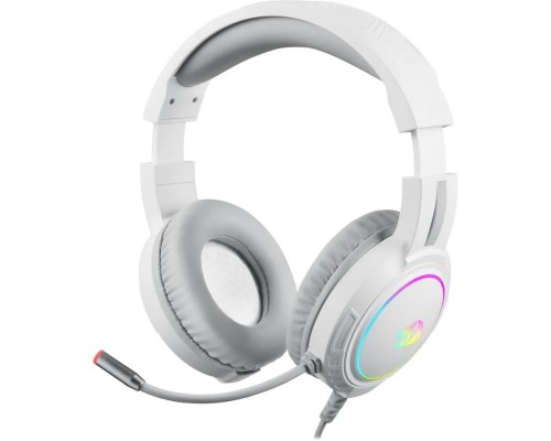 [Наушники] Defender Игровая гарнитура Mento RGB, 3.5мм, белые Redragon (70708)