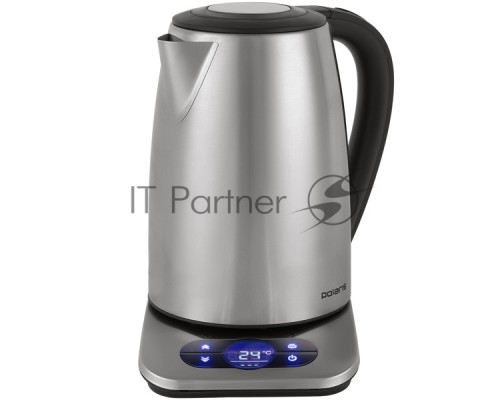 Чайник Polaris PWK 1788CAD (POLARIS) , мощность 2200 Вт дисплей, сенсорное управление, поддержание тепла закрытая спираль установка на подставку в любом положении стальной корпус выбор температуры нагрева воды