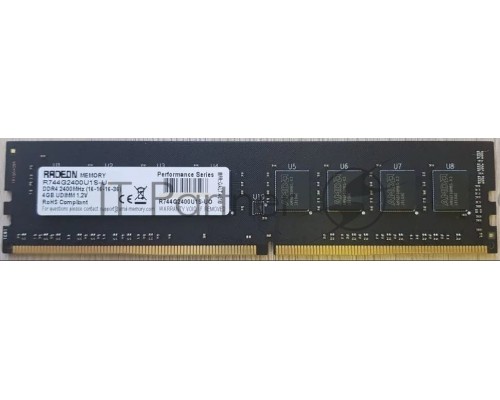 Оперативная память 16GB AMD Radeon™ DDR4 2400 DIMM R7 Performance Series Black R7416G2400U2S-U Non-ECC, CL16, 1.2V, RTL