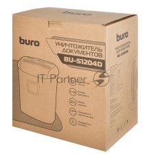 Шредер Buro Office BU-S1204D (секр.P-4)/фрагменты/12лист./21лтр./пл.карты/CD