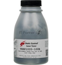 Тонер Static Control TRHP1020-100B черный флакон 100гр. для принтера HP LJ 1010/1012/1015/1020