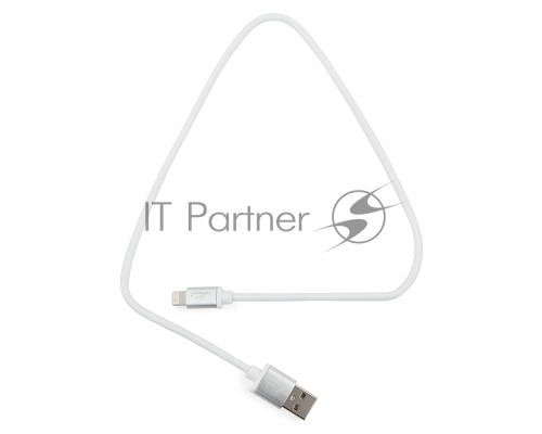 Кабель Cablexpert для Apple CC-S-APUSB01W-0.5M, AM/Lightning, серия Silver, длина 0.5м, белый, блистер 